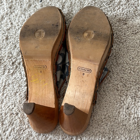 🔥 TRENDING 🔥 Vintage Coach Denim Clog Mules Size 8 - Picture 11 of 12